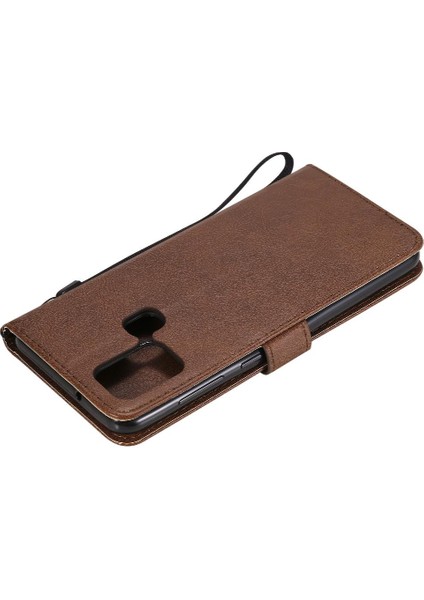 Kart Yuvası ile Samsung Galaxy A21S Için Flip Case Iş Cüzdan Telefon (Yurt Dışından)