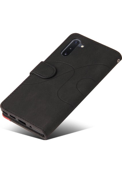 Samsung Galaxy Not 10 Için Kılıf Kickstand Koruyucu Iki Renkli Dikiş (Yurt Dışından)