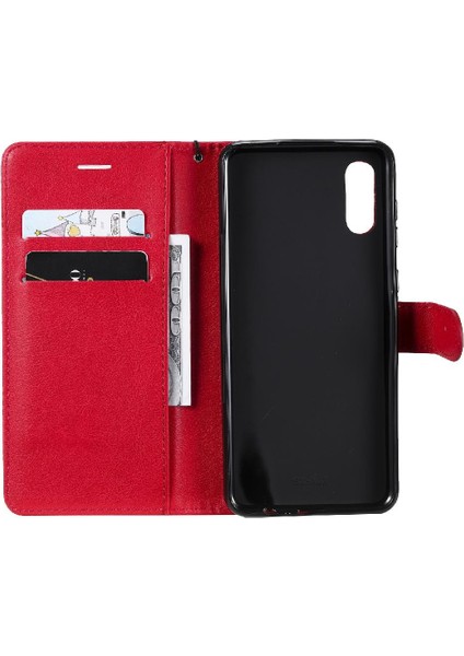 Kart Yuvası Klasik Düz Renk ile Samsung Galaxy A02/M02 Için Flip Case (Yurt Dışından)