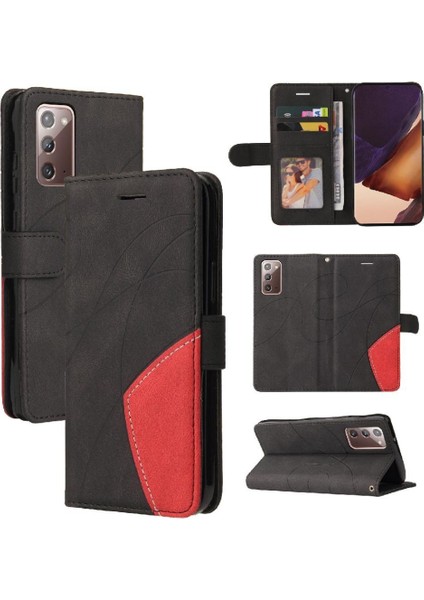 Samsung Galaxy Not 20 Için Kılıf Kickstand Koruyucu Pu Deri Flip Folio (Yurt Dışından)