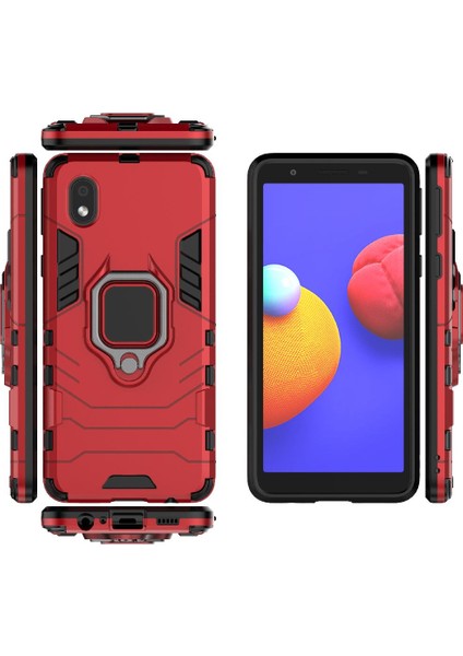 Samsung Galaxy A01 Çekirdek Darbeye Kapak Için Kılıf Kickstand Askeri Damla (Yurt Dışından)