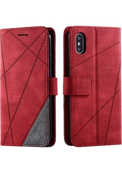 IPhone X/xs Darbeye Dayanıklı Manyetik Cüzdan Çevirme Folyo Kart Tutucu Pu (Yurt Dışından)