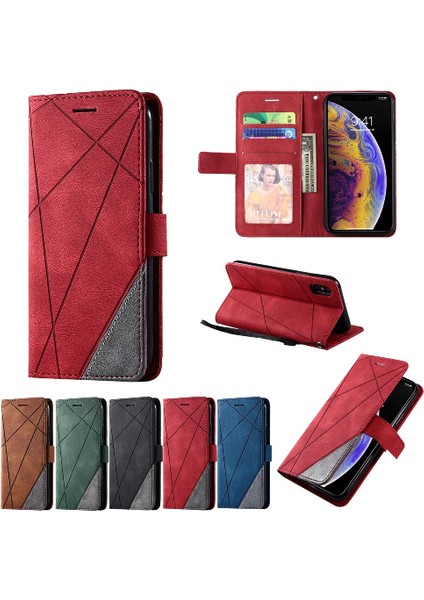 IPhone X/xs Darbeye Dayanıklı Manyetik Cüzdan Çevirme Folyo Kart Tutucu Pu (Yurt Dışından)