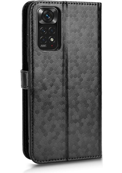Xiaomi Redmi Için Not 11S Manyetik Toka Geometrik Desen Deri (Yurt Dışından)