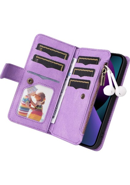 IPhone 14 Için Kılıf Kart Yuvası ile Iki Renkli Dikiş Kickstand Koruyucu (Yurt Dışından) indirimleri