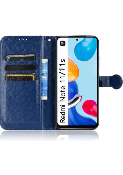 Xiaomi Redmi Için Not 11S Manyetik Toka Geometrik Desen Deri (Yurt Dışından)