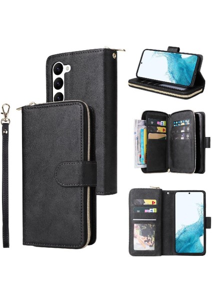 Samsung Galaxy S23 Cüzdan Durumda 9 Kart Yuvaları ile Kapak Çevirin (Yurt Dışından)