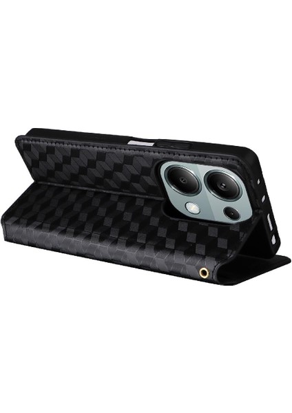 Xiaomi Poco M6 Pro 4g 3D Desen Kart Yuvaları Tutucu Pu Deri Kılıf (Yurt Dışından)