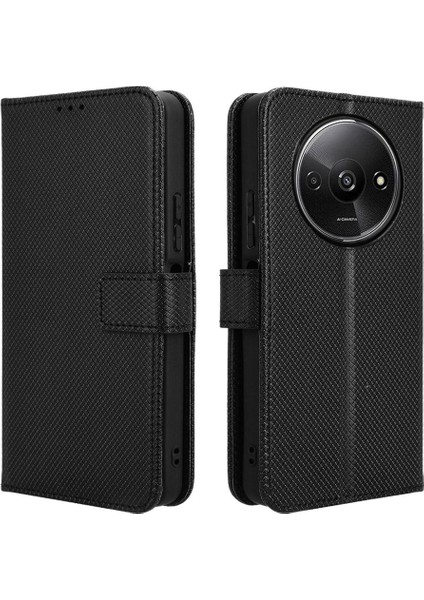 Xiaomi Poco C61 Kapak Manyetik Cüzdan Kart Tutucu Kickstand (Yurt Dışından)