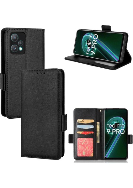 Realme 9 5g Kart Yuvaları Tutucu Pu Deri Manyetik Yan Toka Için Kılıf (Yurt Dışından)