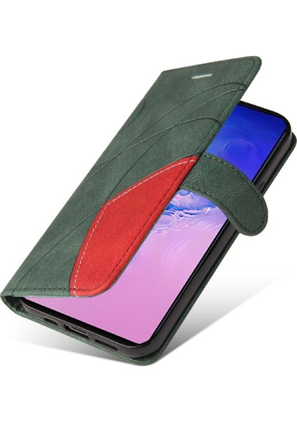 Samsung Galaxy S10 Lite Kickstand Koruyucu Iki Renkli Dikiş Için Kılıf (Yurt Dışından)