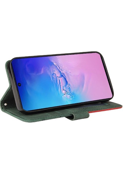 Samsung Galaxy S10 Lite Kickstand Koruyucu Iki Renkli Dikiş Için Kılıf (Yurt Dışından)