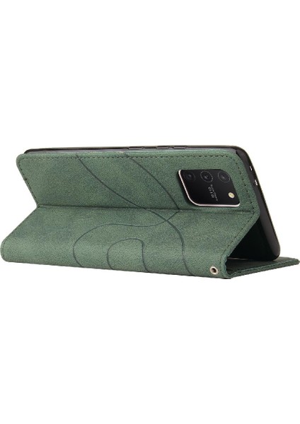 Samsung Galaxy S10 Lite Kickstand Koruyucu Iki Renkli Dikiş Için Kılıf (Yurt Dışından)