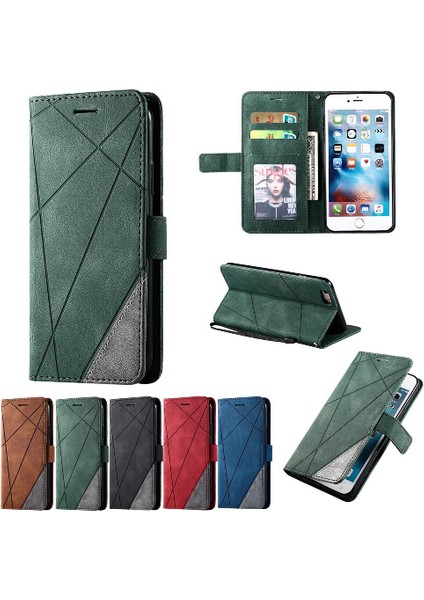 IPhone 6 Için Kılıf Artı/6s Artı Manyetik Pu Deri Kart Tutucu Kickstand (Yurt Dışından)