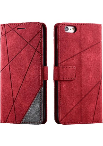 IPhone 6 Için Kılıf Artı/6s Artı Manyetik Pu Deri Kart Tutucu Kickstand (Yurt Dışından)