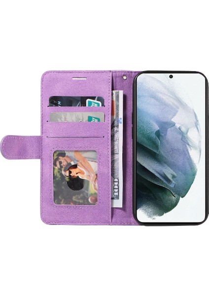 Samsung Galaxy S21 Ultra Pu Deri Flip Folio Kılıf Kickstand (Yurt Dışından) fırsatları