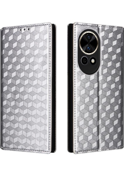 Huawei Nova 12 Için Kılıf Manyetik Kapatma Cüzdan 3D Desen Pu Deri (Yurt Dışından)