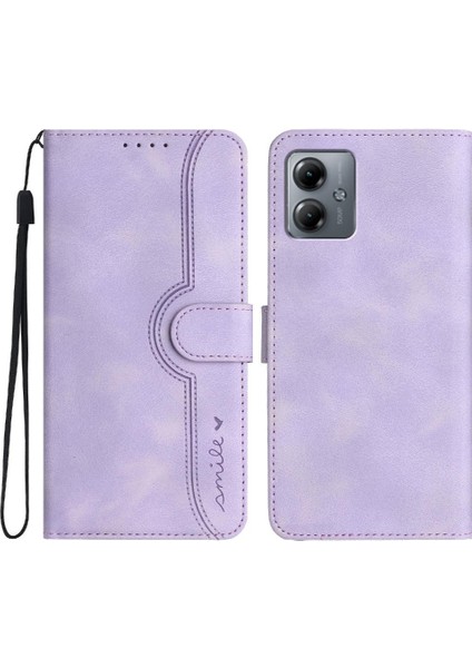 Motorola Moto G14 5g Kılıf Cüzdan Dahili Mıknatıs Kapak Pu ile Uyumlu (Yurt Dışından)