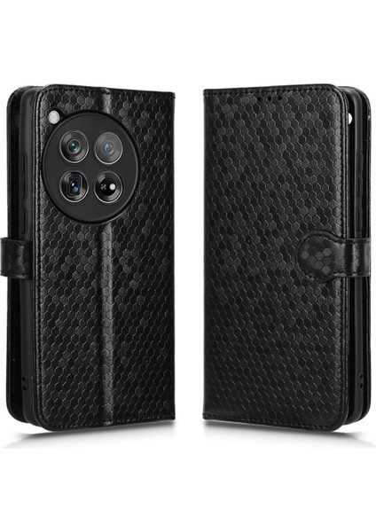 Oneplus 12 5g Için Kılıf Manyetik Toka Deri Cüzdan Kapak Geometrik (Yurt Dışından)