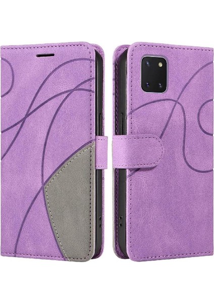 Samsung Galaxy Not 10 Lite Için Kılıf Pu Deri Flip Folio Kılıf Kickstand (Yurt Dışından)