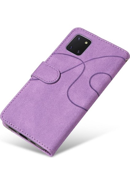 Samsung Galaxy Not 10 Lite Için Kılıf Pu Deri Flip Folio Kılıf Kickstand (Yurt Dışından)