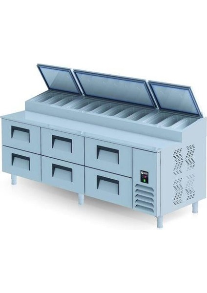 Pizza Hazırlık Buzdolabı Çekmeceli GN 2/1-200: 6 Adet