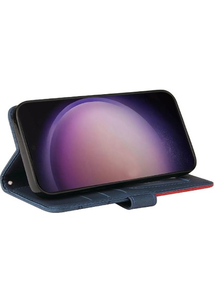 Samsung Galaxy S24 Ultra Iki Renkli Dikiş Pu Deri Flip Case (Yurt Dışından) modelleri