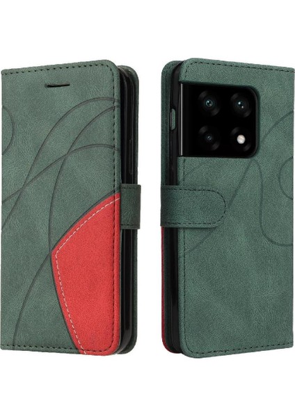Kart ile Oneplus 10 Pro Kickstand Koruyucu Iki Renkli Dikiş Için Kılıf (Yurt Dışından)