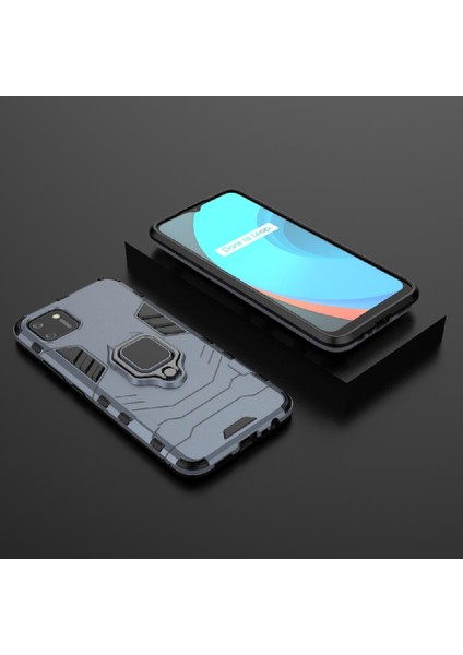 Realme C11 Için Kılıf 360 &deg; Dönen Halka Darbeye Kapak Kickstand Askeri (Yurt Dışından) modelleri