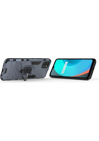 Realme C11 Için Kılıf 360 &deg; Dönen Halka Darbeye Kapak Kickstand Askeri (Yurt Dışından) fırsatları