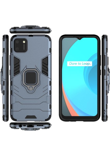 Realme C11 Için Kılıf 360 &deg; Dönen Halka Darbeye Kapak Kickstand Askeri (Yurt Dışından) indirimleri