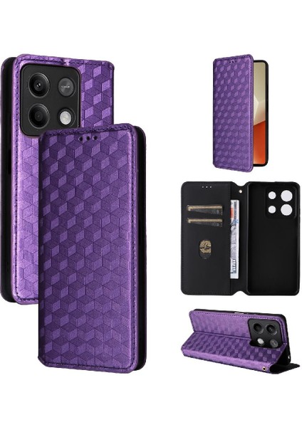 Xiaomi Redmi Not 13 Için Kılıf 5g Manyetik Kapatma 3D Desen Pu Deri (Yurt Dışından)