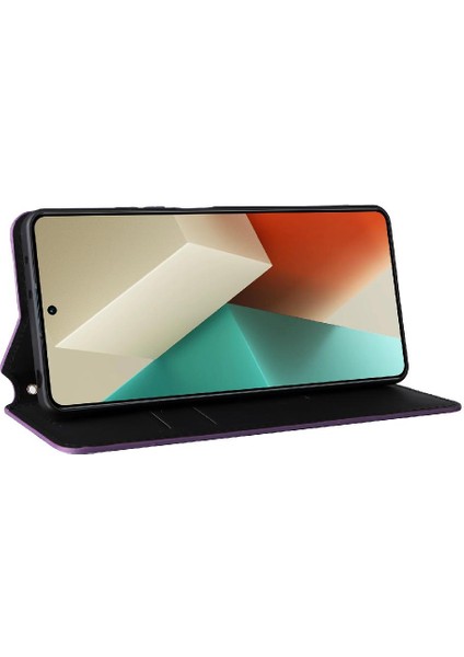 Xiaomi Redmi Not 13 Için Kılıf 5g Manyetik Kapatma 3D Desen Pu Deri (Yurt Dışından)