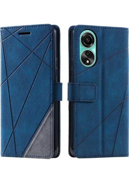 Oppo A78 4g Manyetik Cüzdan Flip Için Kılıf Folio Pu Deri Darbeye Kart (Yurt Dışından)
