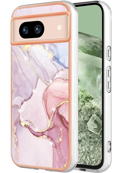 Google Piksel 8A Ince Tpu Koruma Mermer Desen Yumuşak Tampon Için Kılıf (Yurt Dışından)