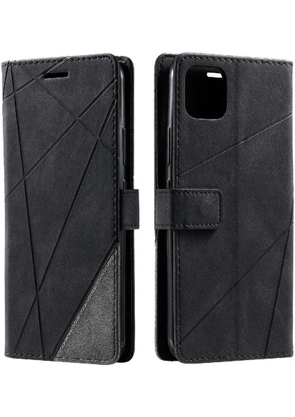 Realme C11 Kart Tutucu Için Kickstand Manyetik Cüzdan Flip Folio Pu (Yurt Dışından)