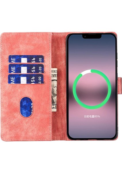 IPhone 13 Için Kılıf Mini Kabartmalı Sevimli Kedi Cüzdan Kılıf Flip Folio Kart (Yurt Dışından)
