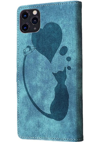 IPhone 11 Için Kılıf Pro Max Tutucu Kapak Cüzdan Kılıf Flip Folio Kabartmalı (Yurt Dışından)