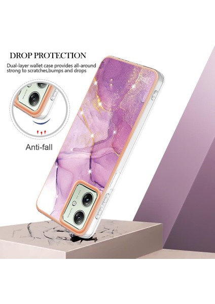 Motorola Moto G54 Ince Tpu Koruma Mermer Desen Yumuşak Tampon (Yurt Dışından) fırsatları