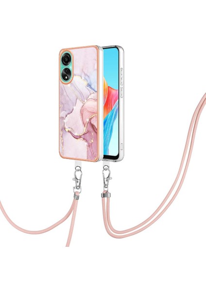 Oppo A78 4g Mermer Crossbody Kordon Askısı Tampon Anti-Scratch Için Kılıf (Yurt Dışından)
