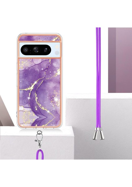 Google Piksel 8 Pro Crossbody Kordon Askısı Mermer Anti-Scratch Için Kılıf (Yurt Dışından) modelleri