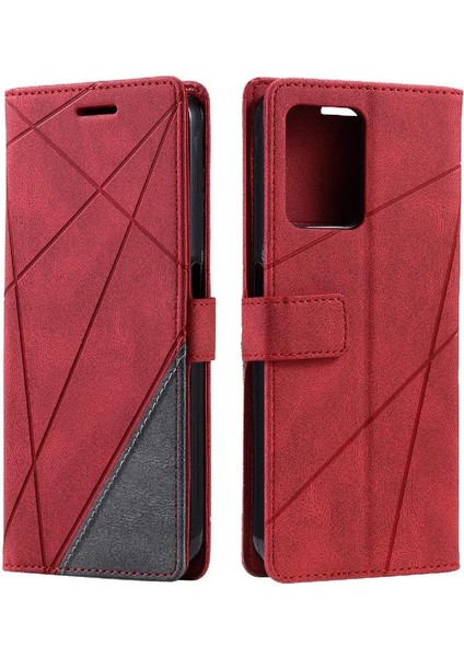 Realme C35 Pu Deri Manyetik Darbeye Kart Tutucu Kickstand Için Kılıf (Yurt Dışından)