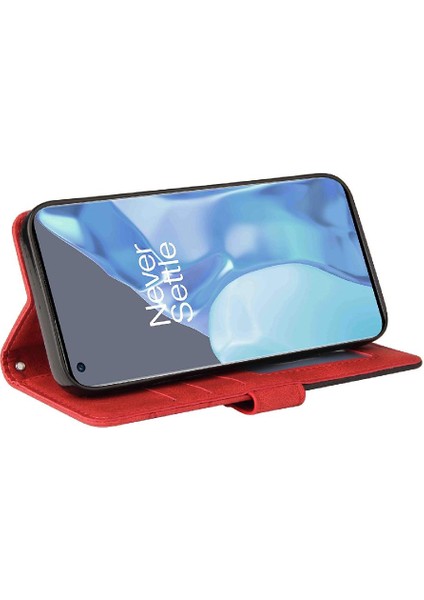 Kart Yuvası Standı Iki Renkli Dikiş Kickstand ile Oneplus 9 Pro Için Kılıf (Yurt Dışından) fırsatları