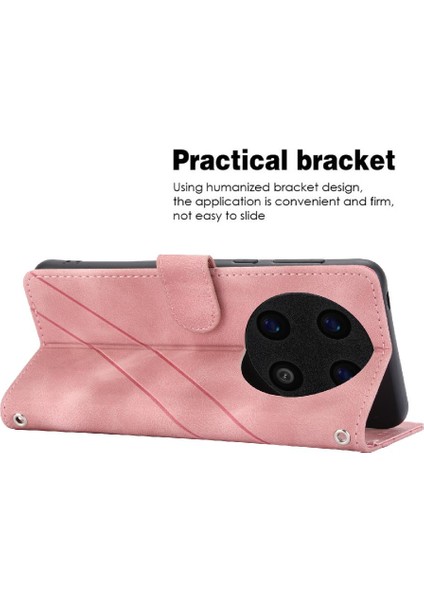 Huawei Mate 60 Pro Için Filp Durumda El Cüzdan Bilek Kayışı Kickstand Kredi (Yurt Dışından)