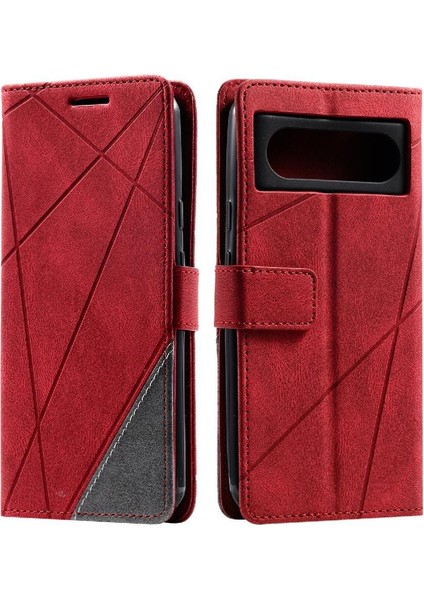 Google Piksel 8 Manyetik Darbeye Kart Tutucu Için Kılıf Kickstand Pu Flip (Yurt Dışından)