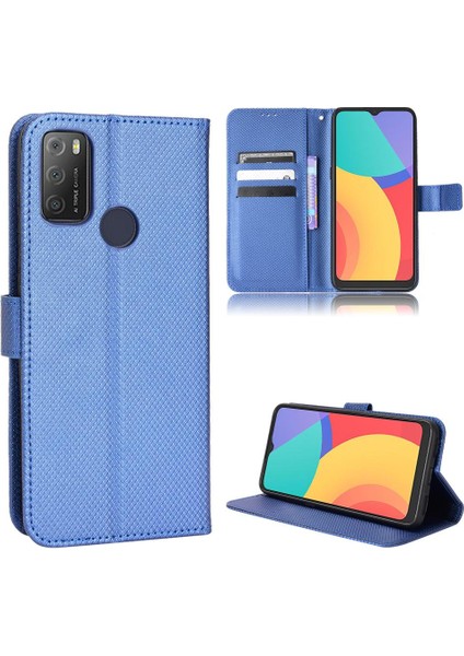 Alcatel 3l 2021 Kapak Kart Tutucu Manyetik Cüzdan Kickstand Için Kılıf (Yurt Dışından)