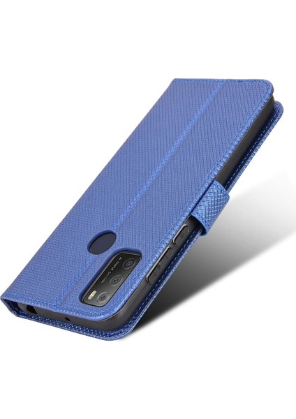 Alcatel 3l 2021 Kapak Kart Tutucu Manyetik Cüzdan Kickstand Için Kılıf (Yurt Dışından)