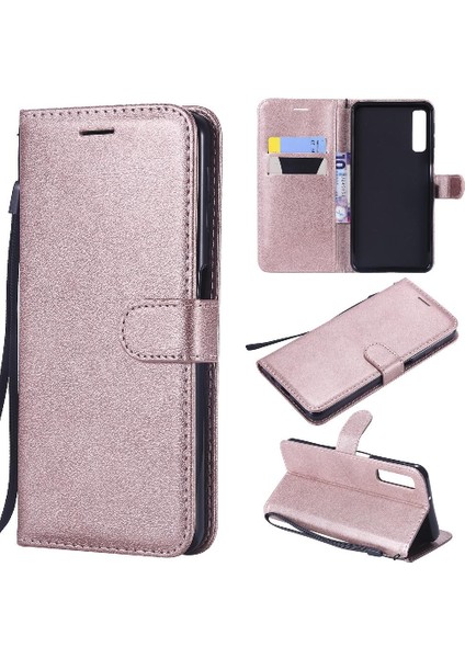 Manyi Mall Kart Yuvası Klasik Düz Renk ile Samsung Galaxy A7 2018 Için Flip Case (Yurt Dışından)