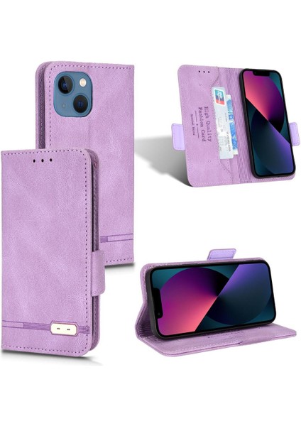 Kart Tutucu Kickstand Deri ile iphone 13 Kart Ekleme Için Kılıf (Yurt Dışından)