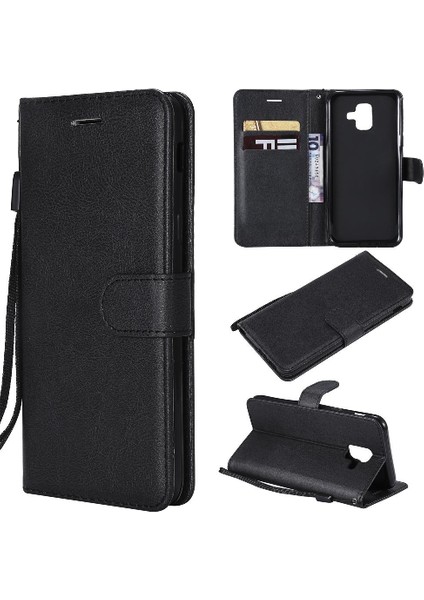 Samsung Galaxy A6 Için Flip Case 2018 Yüksek Kaliteli Deri Iş Cüzdan (Yurt Dışından)